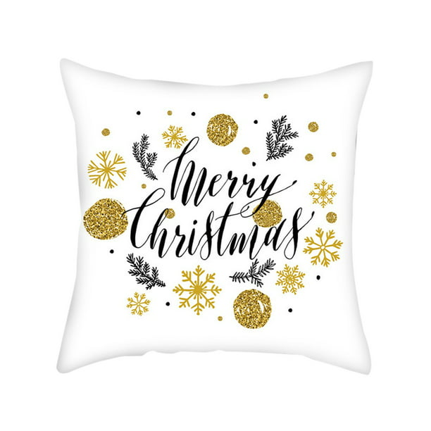 Details about   Christmas 2020 Gold Black White Merry Christmas Pillowcase Xmas Décor for Home